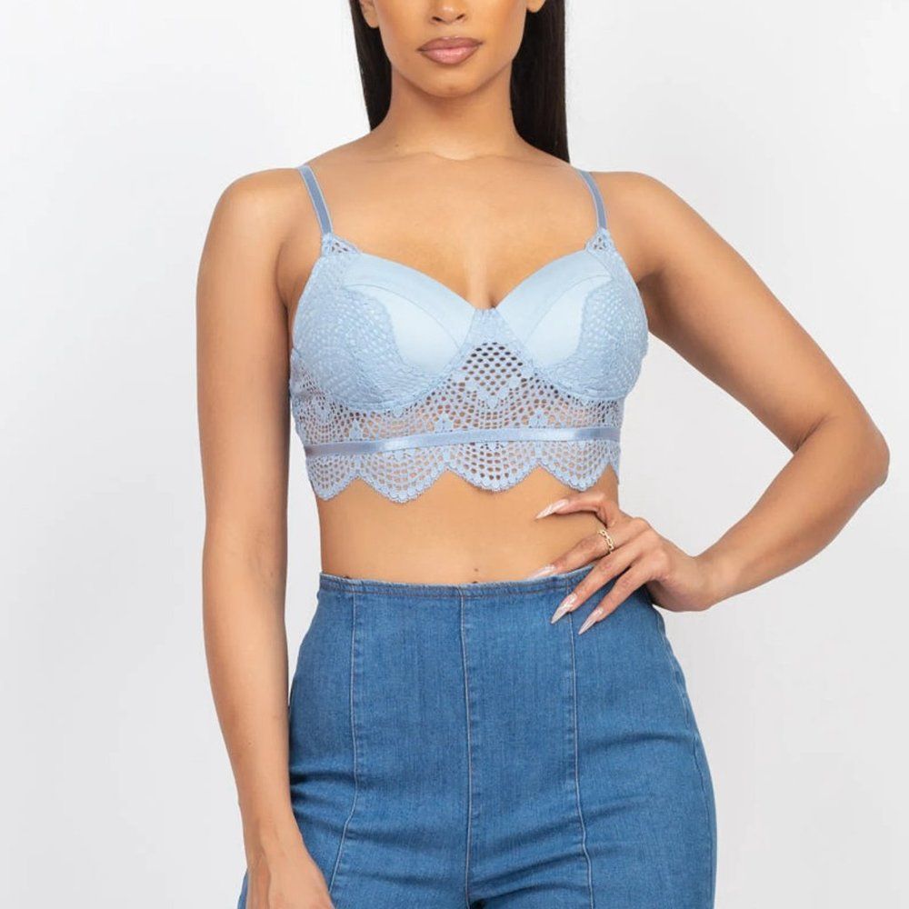 Lace Bustier Bralette Top - Bralette - Bustier - Crop top - Picture 4 of 5